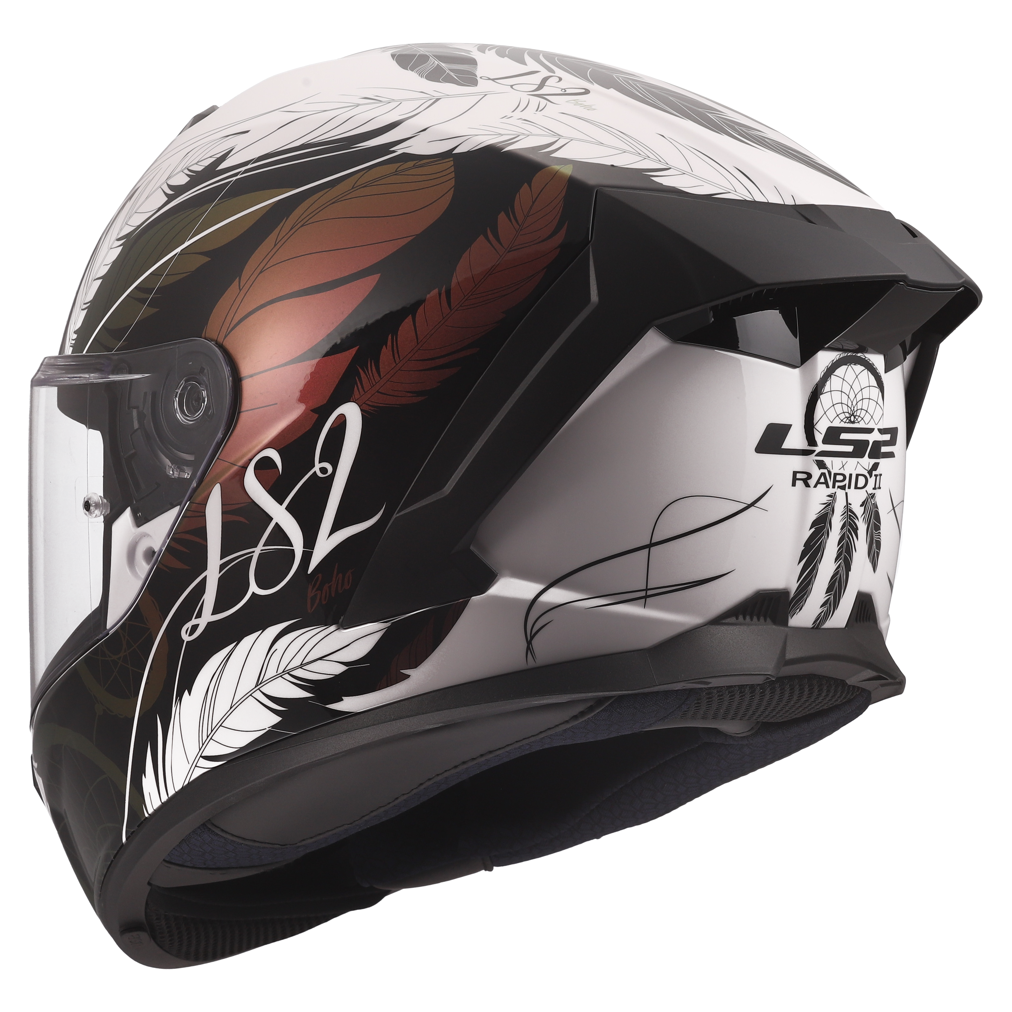 LS2 FF820 RAPID III BOHO WHITE BLACK PINK   16820090 (5)